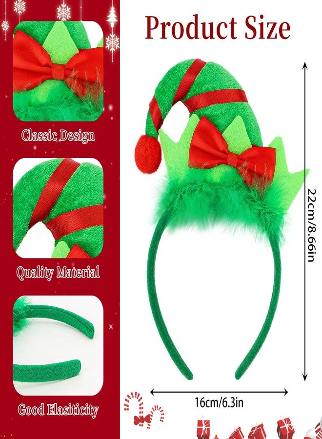 Semato Christmas Elf Headband for Women and Girls Holiday Party Headband Christmas Elf Headpiece Elf Hat - Image 2
